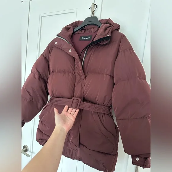 SOLD! SOLD! IENKI IENKI Puffer Jacket in Bordeaux Nylon Size M - Picture 6 of 16